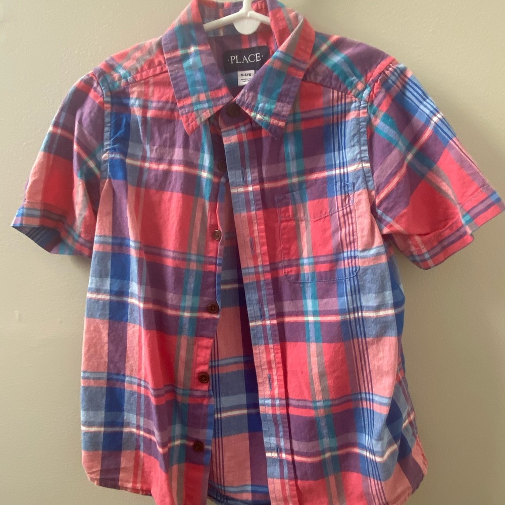 Children’s Place Short Sleeved Button Down Shirt